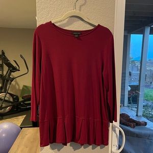 J. Jill Wearever Collection Burgundy quarter length sleeves. Size Small